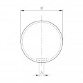 Boule décorative inox creuse diamètre 100 épaisseur 2 mm, insert M10 1